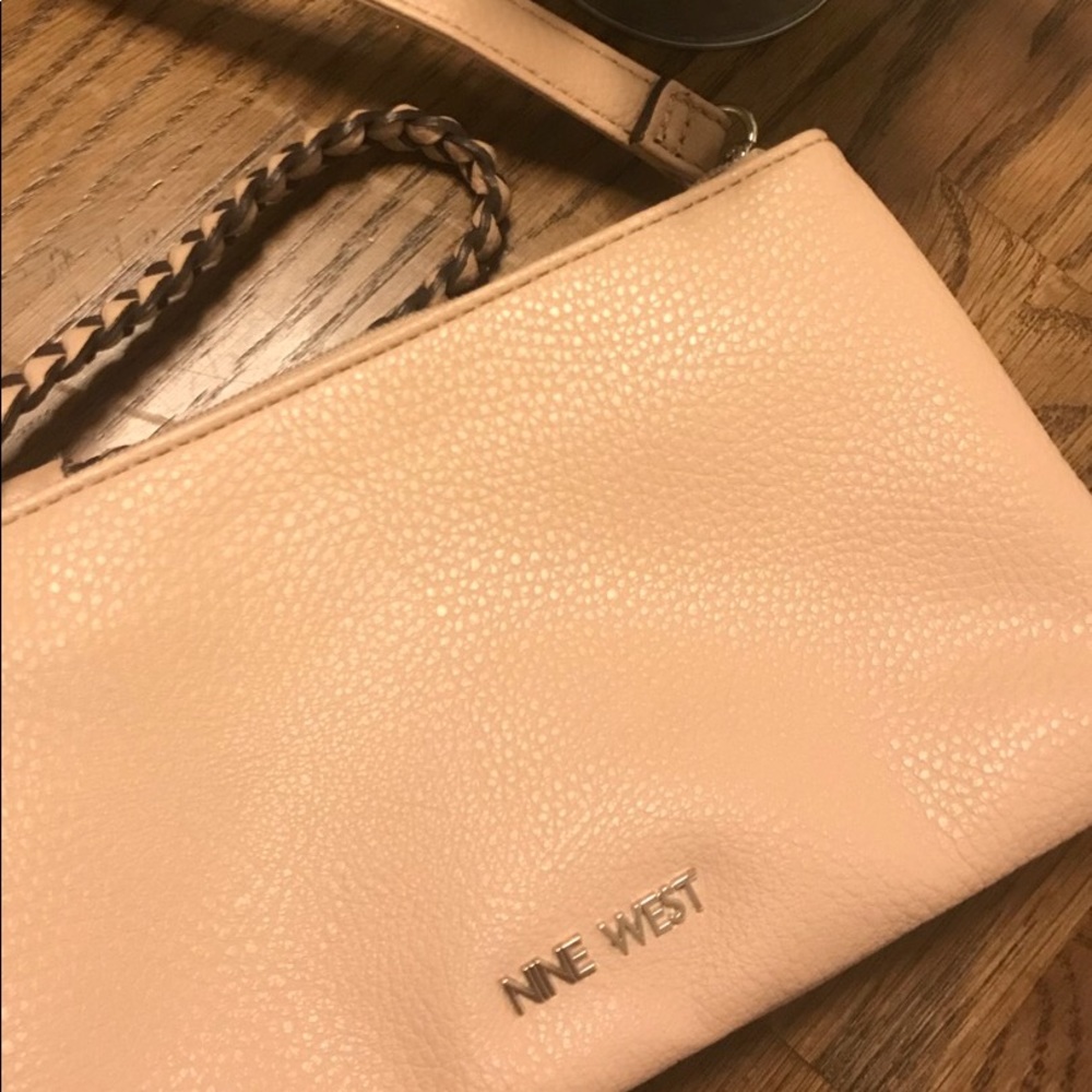Nine West purse- neutral color, braided strap 🔥